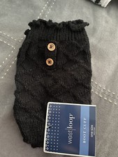 Womens Ladies West Loop Black Knot Boot Cuffs Leg Warmers New