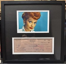 Lucille Ball ARNAZ signed Bank Check 1959 Framed 12”x12” Guaranteed To Pass TPA