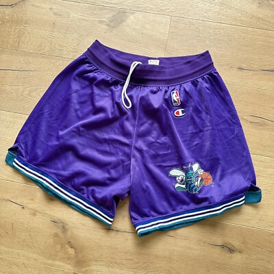 Champion USA Charlotte Hornets Trikot Basketball NBA Shorts LeBron Jordan Bogues