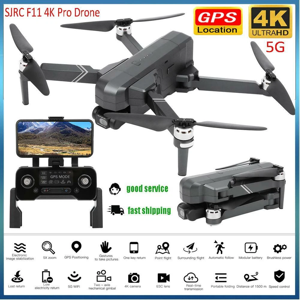 Sjrc f11 4k sale pro gps drone
