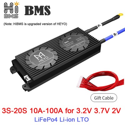 BMS 3S-20S 10A-100A Battery Protection Board LiFePo4 Lithium Li-ion 12V-36V