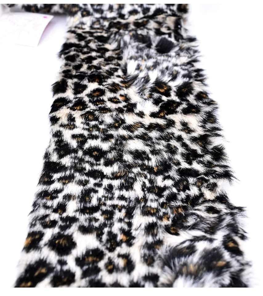 Ribete de leopardo Wrights, negro/marrón, acrílico/poliéster, 6 yardas. x 4"w Foto 2 de 4