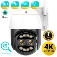 8MP Dual Lens PTZ IP Camera WiFi Human Detection 4MP Audio Security Video Camera