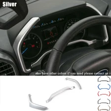 Central Dashboard Trim Cover Strips Accessories For Ford 2015-2020 F-150 Silver