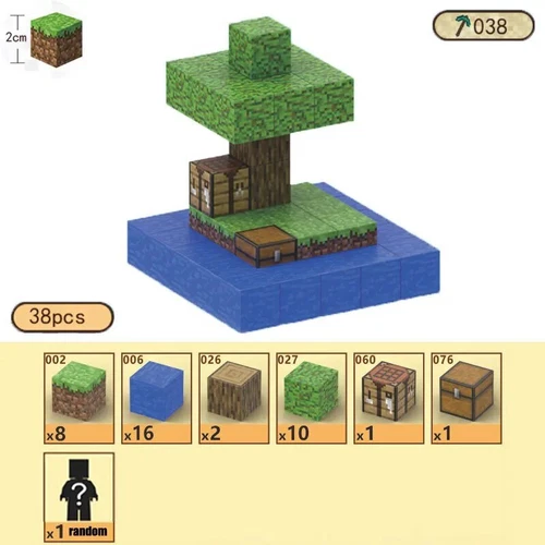 My World Magnetic Building Block Set STEM Mine Craft Toys Tiles Pixel Cube 2CM - Picture 76 of 78