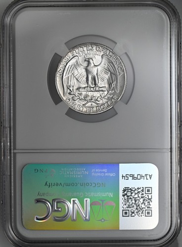 1945-S 25C WASHINGTON SILVER QUARTER "SAN FRANCISCO MINT" NGC MS66 #8343474-097 - Picture 4 of 4