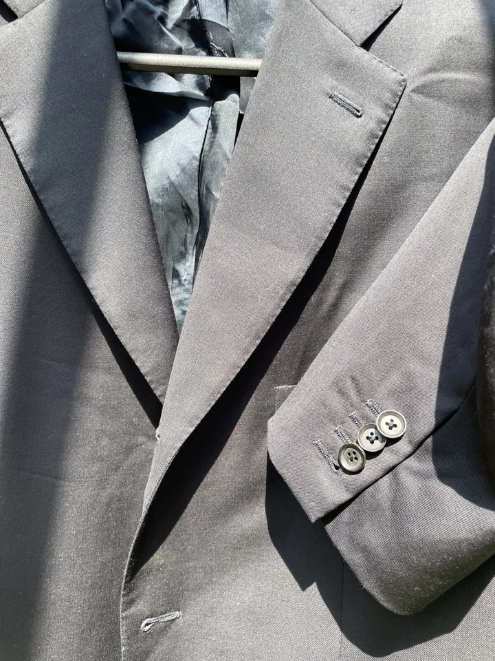 Blazer Isaia Napoli Azul Marino 3 Rollos 2 Talla 56 EE. UU. 46 Puños de Cirujano Aquaspider  Foto 3 de 4