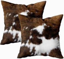 "Throw Pillow Covers Cowhide Printing Western 18x18 pillow, Pack of 2 "