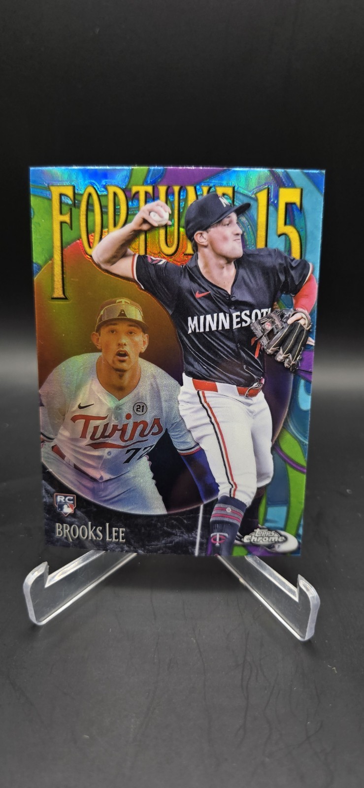 2025 Topps Chrome Fortune 15 #F15-14 BROOKS LEE Rookie Card RC Twins