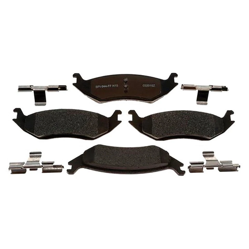 Kit de rotores de freno traseros + pastillas metálicas y herrajes para camioneta Dodge Ram 1500 2003 Foto 2 de 4