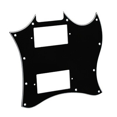 Schützende Fullface Kratzplatte für Epi Electric Style Gitarren schwarz