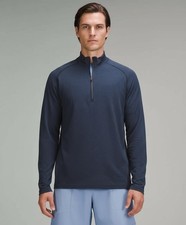 NWT LULULEMON Mens Metal Vent Half Zip Mineral Blue True Navy M L XL $118 Retail