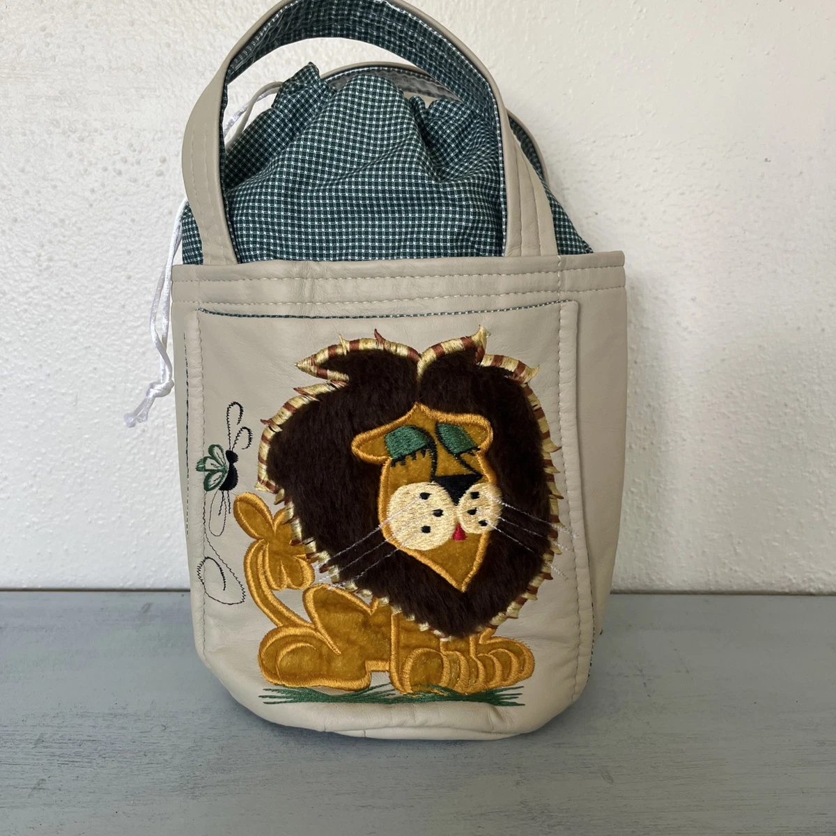 1990\'s Lion purse 80s ANNE KLEIN purse / Anne Klein Lion Logo / snake skin  main image 4