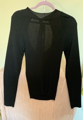 Mango Black Top. Ties at the neck SZ 10 NWOT