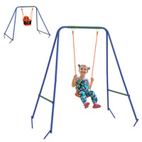 Kids Garden Swing Set Toddler Baby Swing with Safety Belt Outdoor Playset