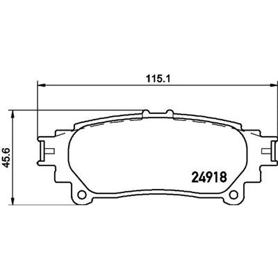 Hella Bremsbeläge hinten für Lexus Rx Toyota Highlander Mirai Prius Sienna