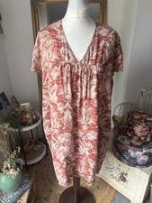 GANNI DARK PINK TAPESTRY SHIFT DRESS SIZE L