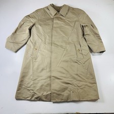 Vintage Burberrys London Men's Beige Trench Coat Jacket Size L Made In England