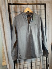 ALLSAINTS Hawthorne Ramskull Iris Gray Button Down Size Small NWT