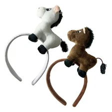 New Years Horse Headdress Festive Cosplay Headband For Kids Teens Adults