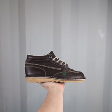 UK 7 - Kickers Kick Hi Brown Leather Boots Shoes Women's Ladies MM92