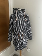 Brakeburn Rain Cloud Navy Pac-A-Parka Rain Coat Size Uk 8