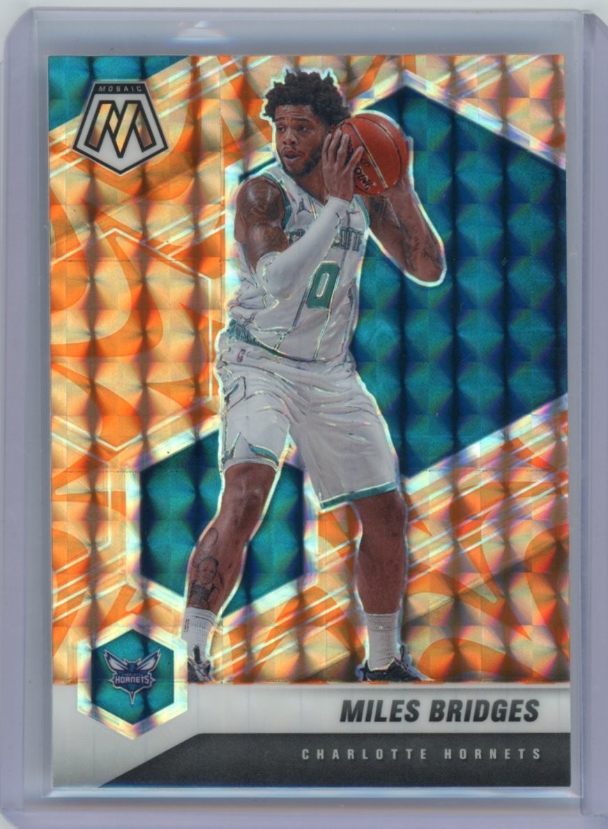 2020-21 Panini Mosaic Orange Reactive Miles Bridges #90