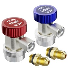 R134a Adapter,Adjustable R134a Quick Couplers Adapter,R134a Connector 1/4 Inch 