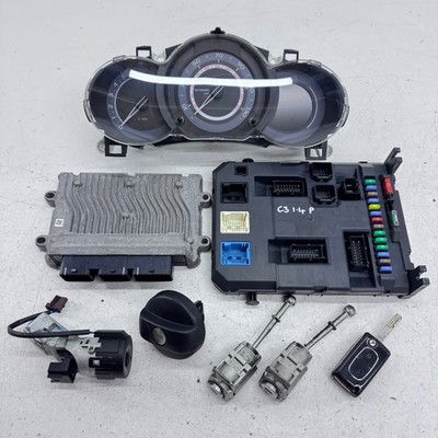 CITROEN C3 MK2 ECU KIT 9676782980 MOTORSTEUERUNG 73PS 1.4 BENZIN KFT 09-13