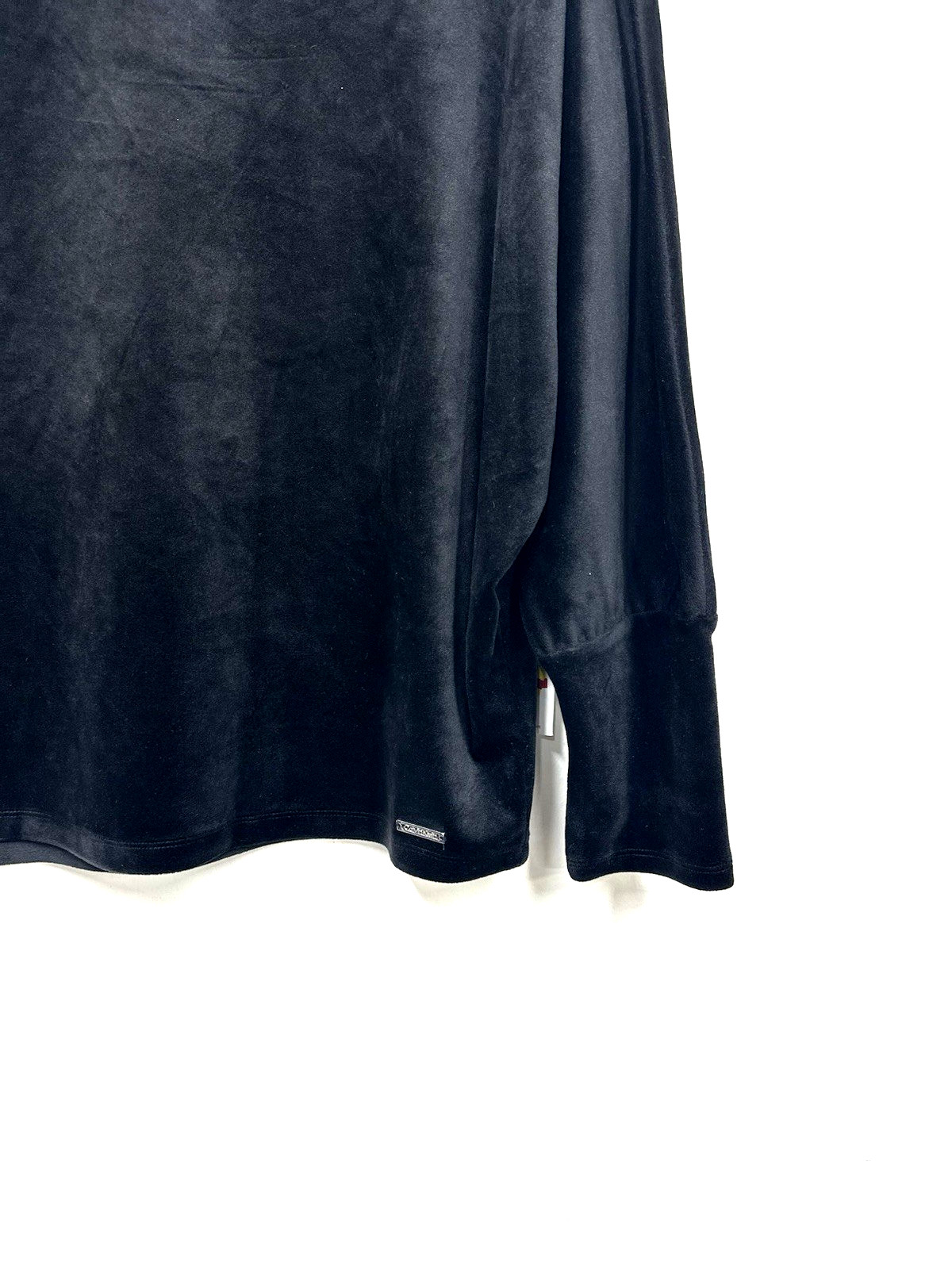 CALVIN KLEIN Women's Black WIDE CUFF Suede Top Size XL MSRP $80 thumbnail 2