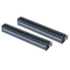 2 Pcs Terminal Block 30A 660V Dual Row Screw Terminal Barrier Strip For Bridge