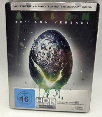 Alien 40th Anniversary 4K Ultra-HD + Blu-Ray  Limitierte Steelbook Edition NEU  