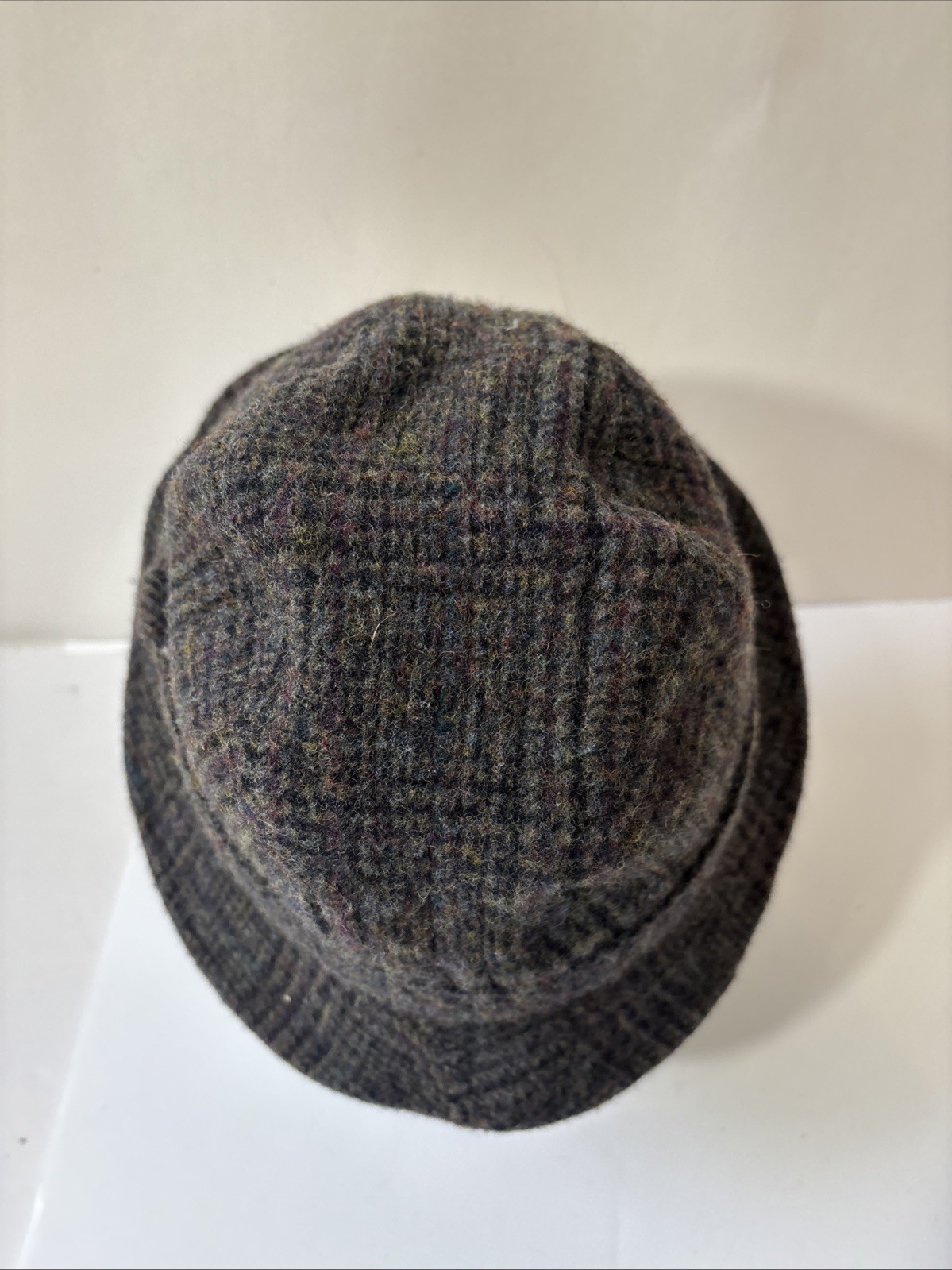 Vintage Pendleton Gray Wool Fedora Herringbone Bu… - image 7