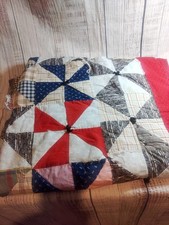 Original 59x46 Vintage Star Quilt Pattern Handmade Throw Unrepaired 