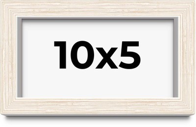 10x5 IN Shadow Box Frame White | 1.125 Inches Deep Real Wood Rustic Shadowbox Di