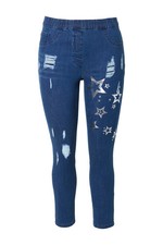 Angel of Style Damen große Größen Jeggings Jule Slim Fit Metallic Sterne