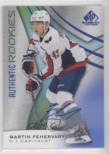 2019-20 Upper Deck SP Game Used Authentic Rookies Blue Martin Fehervary Auto 0ea