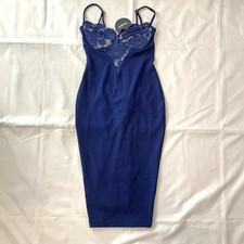 NWT Nookie Liana Lace Midi Dress Navy Blue Bodycon Size Small Party Revolve