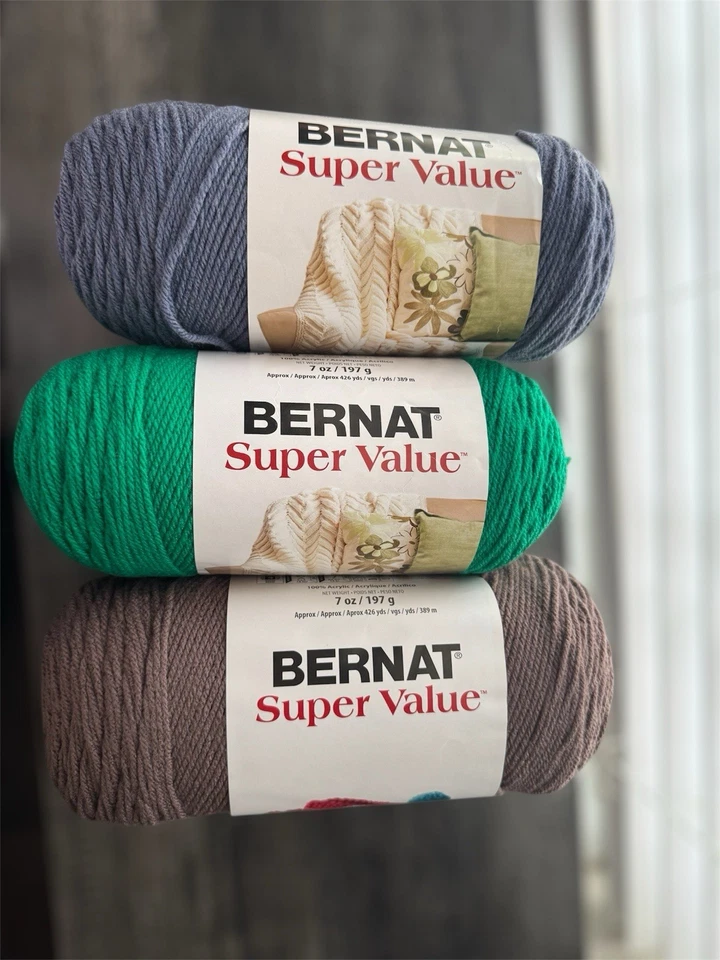 Lot of Yarn. 9 Skeins of Bernat Super Value. - Image 2 of 2