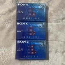 3-Sony HiFi 90 Minute Normal Bias Blank Cassette Tapes Type C-90HFB