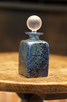 Isle of Wight Studio Glass Summer Fruits Mulberry Perfume Bottle 11cm