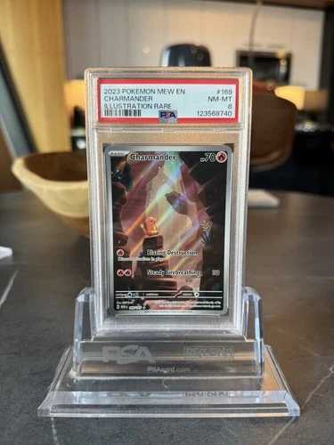 2023 Pokemon Mew EN #168 Charmander Illustration Rare PSA 8