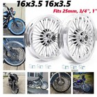 Fat Spoke Wheels Rims Set 16x3.5 Tubeless for Harley Softail Slim FLSL 2012-2021