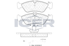 Bremsbelagsatz Hinten Ate-System f&uuml;r Mercedes W463 Sprinter B903 89-03