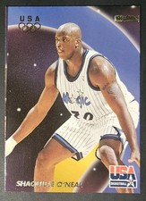 Shaquille O'Neal 1996 Skybox USA Basketball Base Card (no.47) MISCUT