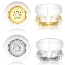 Earring Backs,18K Gold Silicone Earring Backs for Studs/Droopy Ears,Locking S...