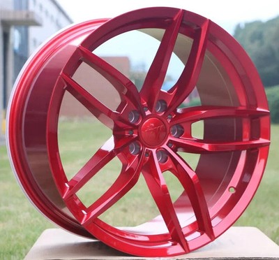 19x8.5/19x9.5 +35 5x114.3 CB73.1 W524 Voss Style 19'' Staggered Red Rims Set 4