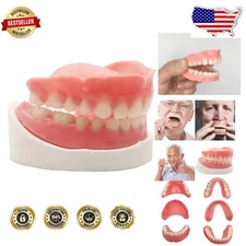 Professional DIY Denture Kit: Full Set, Reusable Gum Material, Smile Aid
