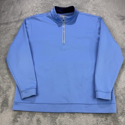 Pebble Beach Proformance Sweater Mens XXL Blue Golf Pullover Quarter Zip