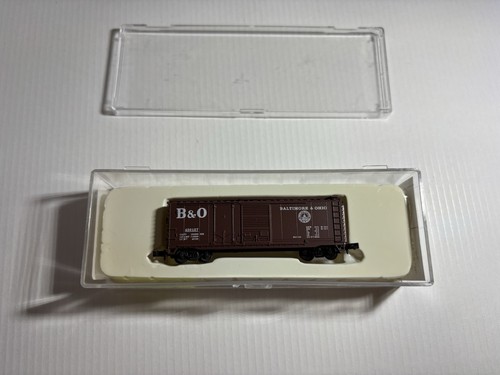 Con-Cor 1758 Escala N 40’ Enchufe Puerta Corredera Boxcar Baltimore & Ohio #450127 Marrón | Zustand: New